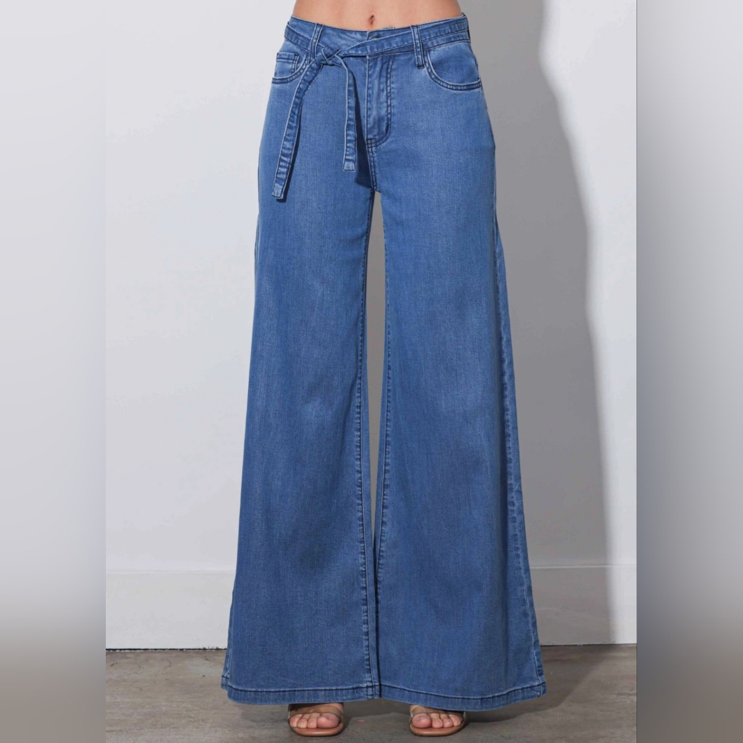 #075 9 New! Boho, Most Fabulous, Chic, Sexy Wide Leg Denim Jeans Pants